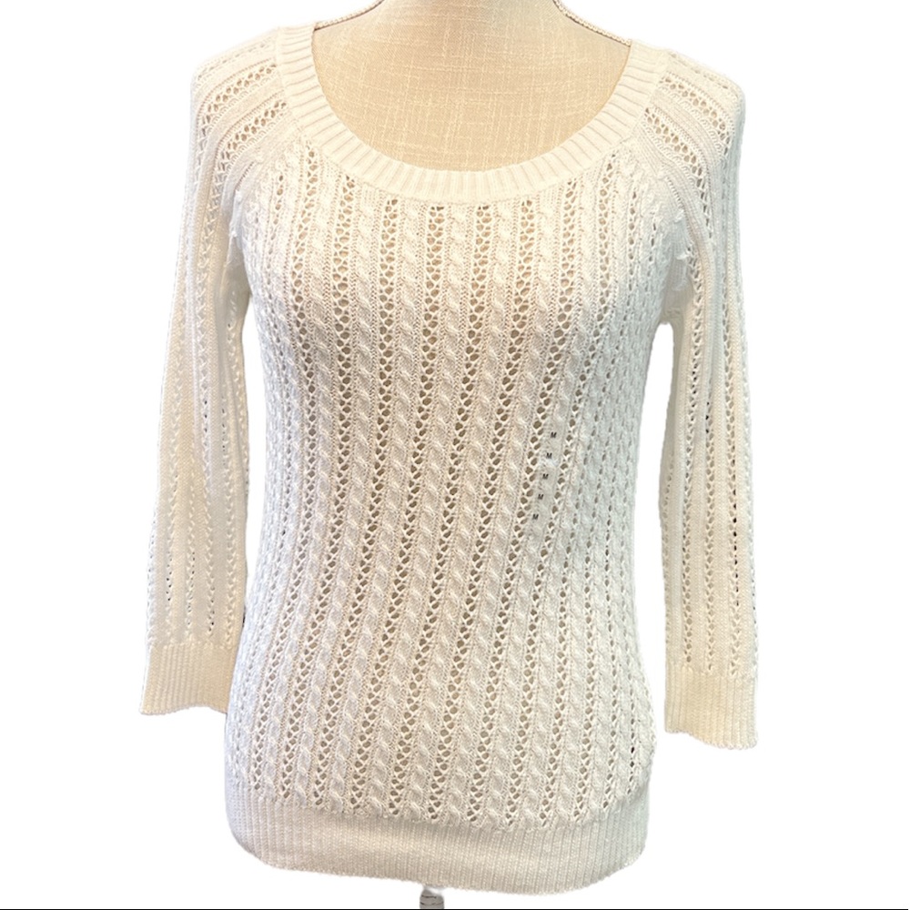 NWT Arizona Jeans White Knit Sweater